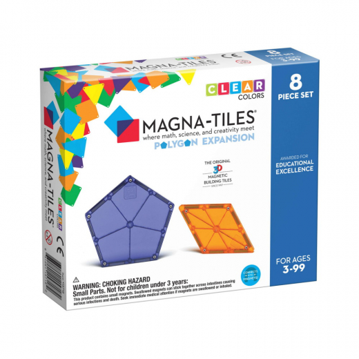 Magna-Tiles Polygons - 8 Osat ryhmässä LELUT / Rakennuspalikat / Magna-Tiles @ Spelexperten (MAG15718)