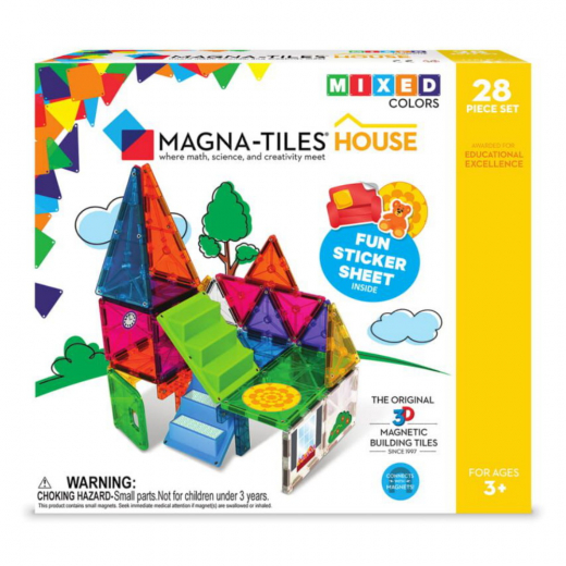 Magna-Tiles - House - 28 Osat ryhmässä LELUT / Rakennuspalikat / Magna-Tiles @ Spelexperten (MAG18332)