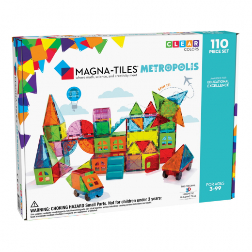 Magna-Tiles - Metropolis - 110 Osat ryhmässä LELUT / Rakennuspalikat / Magna-Tiles @ Spelexperten (MAG20110)