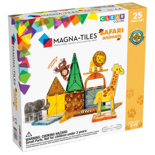 Magna-Tiles - Safari Animals - 25 Osat ryhmässä LELUT / Rakennuspalikat / Magna-Tiles @ Spelexperten (MAG20925)