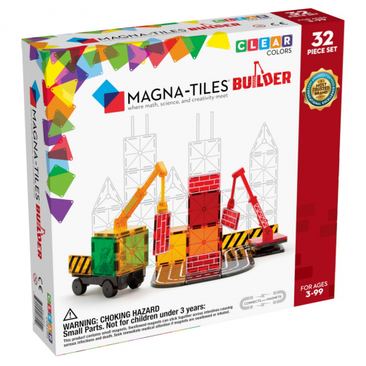 Magna-Tiles - Builder 32 Osat ryhmässä LELUT / Rakennuspalikat / Magna-Tiles @ Spelexperten (MAG21632)