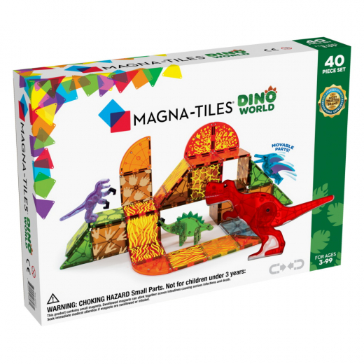 Magna-Tiles - Dino World - 40 Osat ryhmässä LELUT / Rakennuspalikat / Magna-Tiles @ Spelexperten (MAG22840)