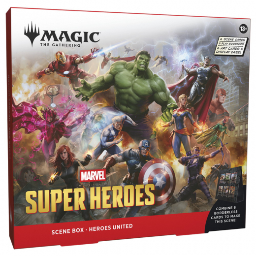 Magic: The Gathering - Marvel Super Heroes Scene Box Heroes United ryhmässä SEURAPELIT / Magic the Gathering @ Spelexperten (MAGD5369-HER)