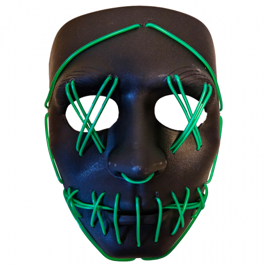 Led Mask Nightmare Green ryhmässä LELUT / Naamiaiset / Naamiot @ Spelexperten (MAS-N50)