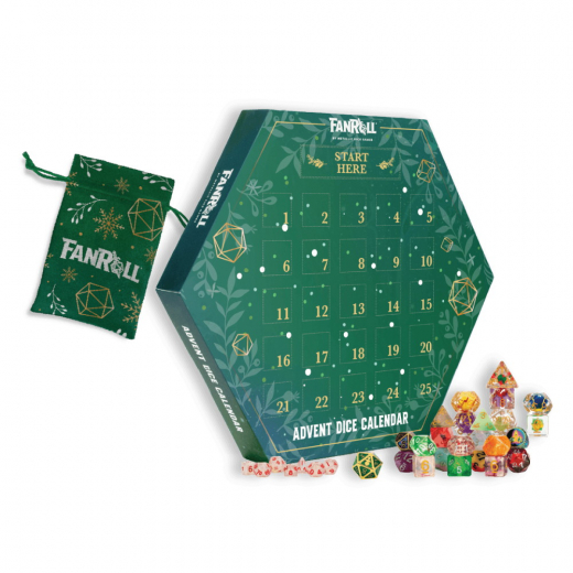 Advent Dice Calendar 2025 - Metallic Dice Games ryhmässä SEURAPELIT / Tarvikkeet / Nopat ja tarvikkeet @ Spelexperten (MET1005)