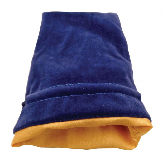 Dice Bag Blue w/Gold Velvet ryhmässä SEURAPELIT / Tarvikkeet / Nopat ja tarvikkeet @ Spelexperten (MET9002)