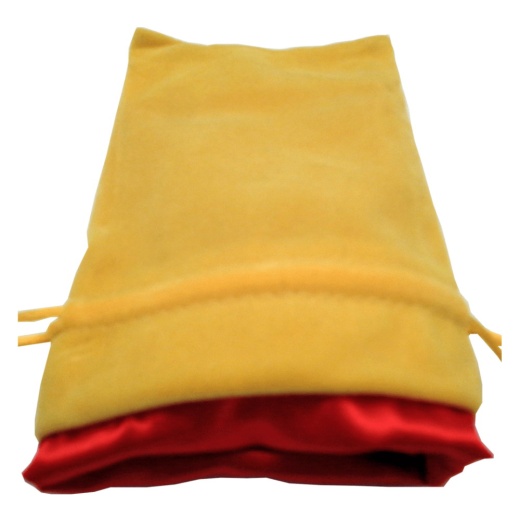 Dice Bag Gold w/Red Velvet ryhmässä SEURAPELIT / Tarvikkeet / Nopat ja tarvikkeet @ Spelexperten (MET9006)