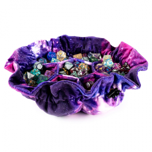 Dice Bag with Pockets - Nebula Velvet ryhmässä SEURAPELIT / Tarvikkeet / Nopat ja tarvikkeet @ Spelexperten (MET9102)