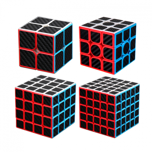 MoYu MeiLong Carbon Fibre - 4 Cube Box Set ryhmässä SEURAPELIT / Pelisarjat / Rubik's Cube & Speedcubes @ Spelexperten (MF9317T)