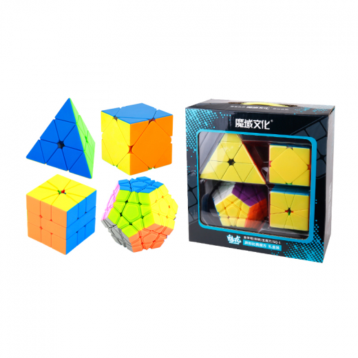 MoYu MeiLong Twist Stickerless - 4 Cube Box Set ryhmässä SEURAPELIT / Pelisarjat / Rubik's Cube & Speedcubes @ Spelexperten (MF9318)