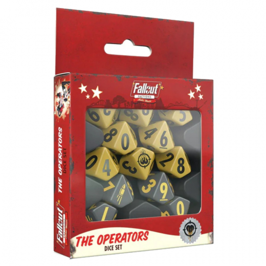 Fallout Factions: Dice Set - The Operators ryhmässä SEURAPELIT / Tarvikkeet / Dice & Accessories @ Spelexperten (MUH107005)