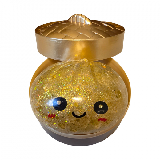 Gold Mystery Bun Squishy, 10 cm ryhmässä LELUT / Fidgets @ Spelexperten (NF-TBF-GMS-001)