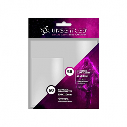 Unsettled Sleeves 110 x 110 mm & 68 x 44 mm ryhmässä SEURAPELIT / Tarvikkeet / Sleeves @ Spelexperten (ONB0250)
