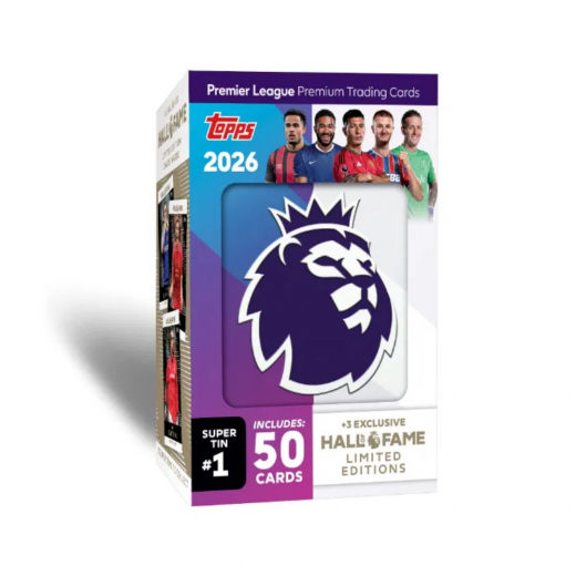 Topps Premier League Cards 2026 Super Tin #1 ryhmässä SEURAPELIT / Keräilykortit @ Spelexperten (PL25-05-1)