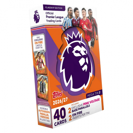 Topps Premier League Cards 2026/27 Mega Tin 2 ryhmässä SEURAPELIT / Keräilykortit @ Spelexperten (PL26-052)
