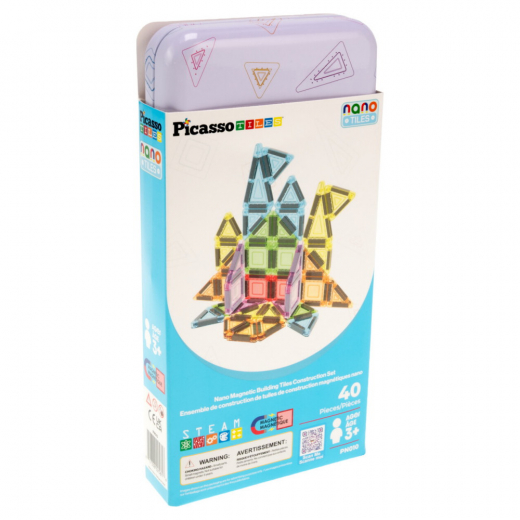 PicassoTiles Magnetic Nano Tiles 40 Palaa ryhmässä LELUT / Rakennuspalikat / PicassoTiles @ Spelexperten (PN010)