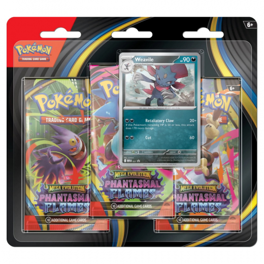 Pokémon TCG: Phantasmal Flames Boosters 3-Pack Weavile ryhmässä SEURAPELIT / Pokémon @ Spelexperten (POK10187-101-WEA)