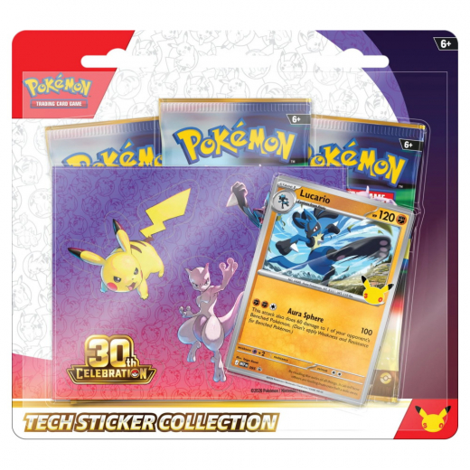 Pokémon TCG: 30th Celebration - Lucario Tech Sticker Collection ryhmässä SEURAPELIT / Pokémon @ Spelexperten (POK10449-101-LUC)