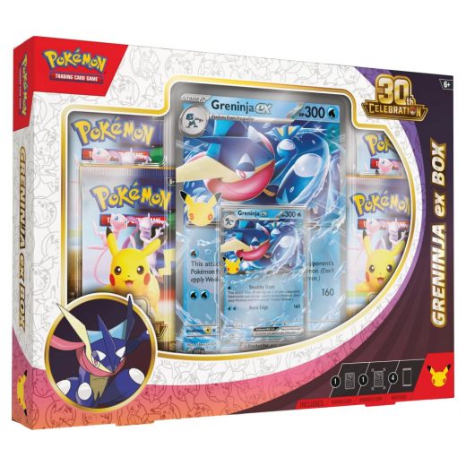 Pokémon TCG: 30th Celebration - Greninja ex Box ryhmässä SEURAPELIT / Pokémon @ Spelexperten (POK10463-101-GRE)