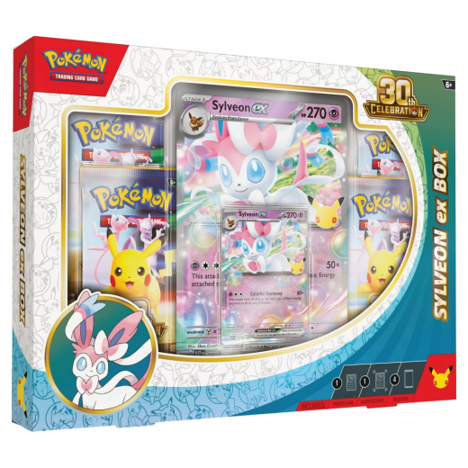 Pokémon TCG: 30th Celebration - Sylveon ex Box ryhmässä SEURAPELIT / Pokémon @ Spelexperten (POK10463-101-SYL)