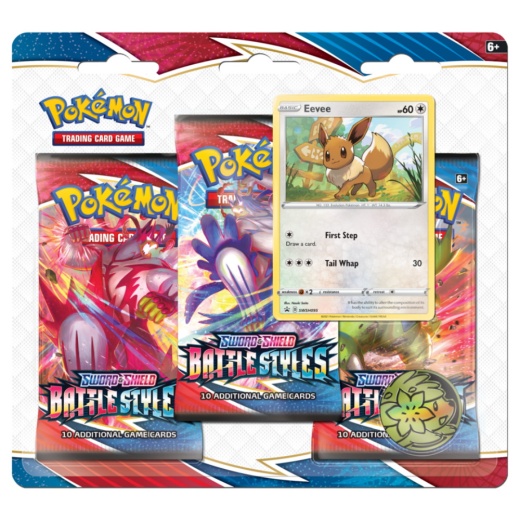 Pokémon TCG: Battle Styles Booster 3-Pack Eevee ryhmässä  @ Spelexperten (POK80822-EEV)