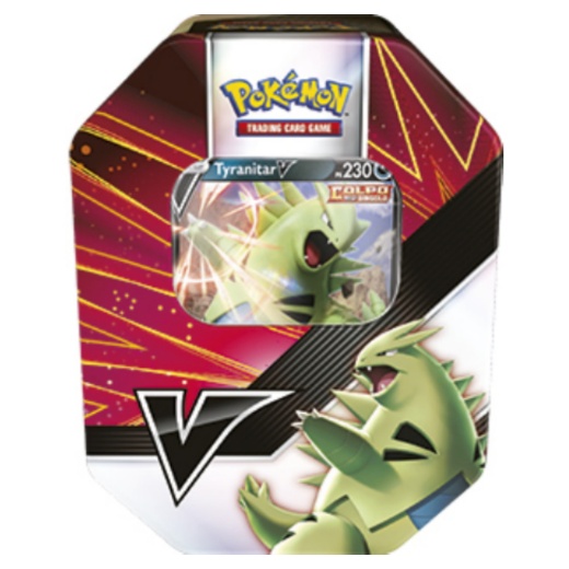 Pokémon TCG: V Power Tin - Tyranitar ryhmässä  @ Spelexperten (POK80904-TYR)