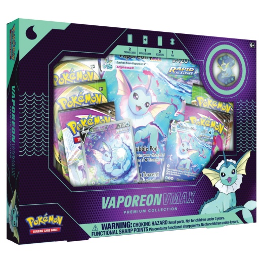 Pokémon TCG: Premium Collection - Vaporeon VMAX ryhmässä  @ Spelexperten (POK80913-VAP)