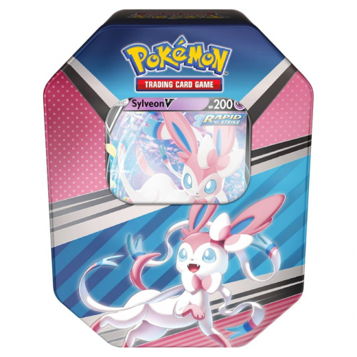 Pokémon TCG: V Heroes Tin - Spring 2022 - Sylveon V ryhmässä  @ Spelexperten (POK85015-SYL)