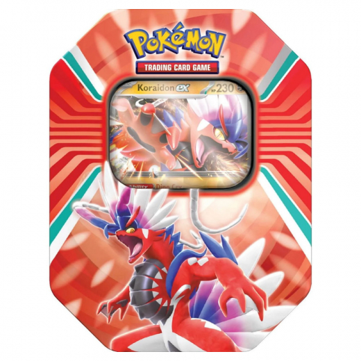 Pokémon TCG: Paldea Legends Tin - Summer 2023 - Koraidon ex ryhmässä SEURAPELIT / Pokémon @ Spelexperten (POK85288-KOR)