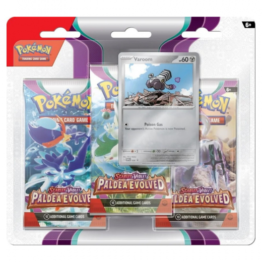 Pokémon TCG: Paldea Evolved Booster 3-Pack Varoom ryhmässä SEURAPELIT / Pokémon @ Spelexperten (POK85353-VAR)