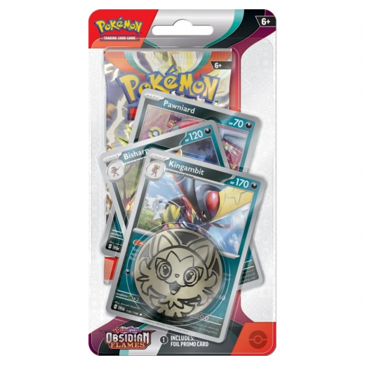 Pokémon TCG: Obsidian Flames Premium Checklane - Kingambit ryhmässä SEURAPELIT / Pokémon @ Spelexperten (POK85386-PBK)