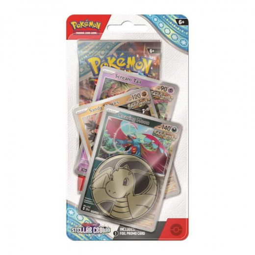 Pokémon TCG: Stellar Crown Premium Checklane Roaring Moon ryhmässä SEURAPELIT / Pokémon @ Spelexperten (POK85918-SSR)