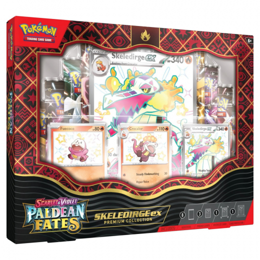Pokémon TCG: Paldean Fates Premium Collection - Skeledirge ex ryhmässä SEURAPELIT / Pokémon @ Spelexperten (POK85961-SKE)