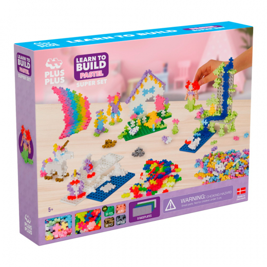 Plus-Plus - Learn to Build Pastel 1200 pcs ryhmässä LELUT / Rakennuspalikat / PLUS PLUS @ Spelexperten (PP3812)