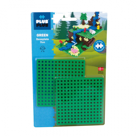 Plus-Plus - 2 Baseplates Green ryhmässä LELUT / Rakennuspalikat / PLUS PLUS @ Spelexperten (PP4022)