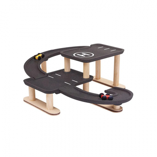 PlanToys Race N Play Autotalli ryhmässä LELUT / Lasten & vauvojen / Lasten ja vauvojen lelut @ Spelexperten (PT6270)