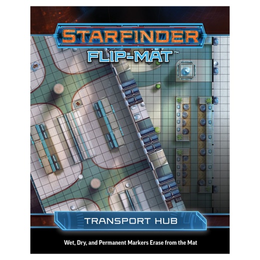 Starfinder RPG: Flip-Mat - Transport Hub ryhmässä SEURAPELIT / Roolipelit / Starfinder @ Spelexperten (PZO7322)