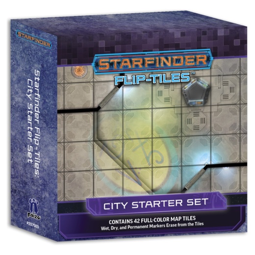 Starfinder RPG: Flip-Tiles - City Starter Set ryhmässä SEURAPELIT / Roolipelit / Starfinder @ Spelexperten (PZO7503)