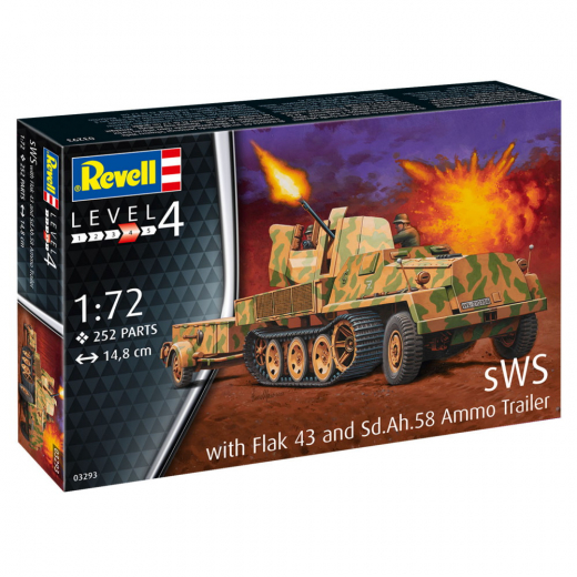 Revell - sWS with Flak 43 and Sd.Ah.50 Ammo Trailer 1:72 - 252 Pcs ryhmässä PALAPELIT / Mallirakennus / Revell / Combat vehicles @ Spelexperten (R-03293)
