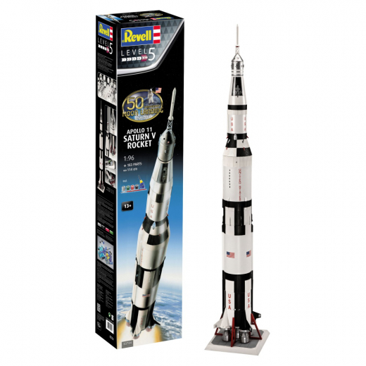 Revell - Apollo 11 Saturn V Rocket 1:96 ryhmässä PALAPELIT / Mallirakennus / Revell @ Spelexperten (R-03704)