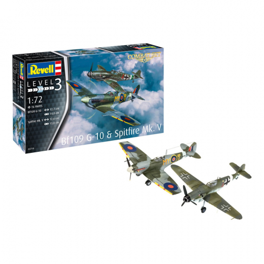 Revell - Bf109 G-10 & Spitfire Mk.V 1:72 ryhmässä PALAPELIT / Mallirakennus / Revell / Combat vehicles @ Spelexperten (R-03710)