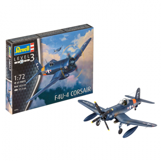 Revell Model Set - F4U-4 Corsair 1:72 - 65 Pcs ryhmässä PALAPELIT / Mallirakennus / Revell / Combat vehicles @ Spelexperten (R-03955)