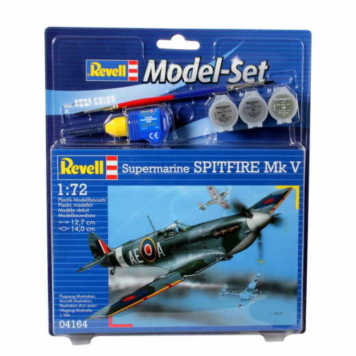 Revell Model Set - Supermarine Spitfire Mk V 1:72 - 39 Pcs ryhmässä PALAPELIT / Mallirakennus / Revell / Combat vehicles @ Spelexperten (R-04164)