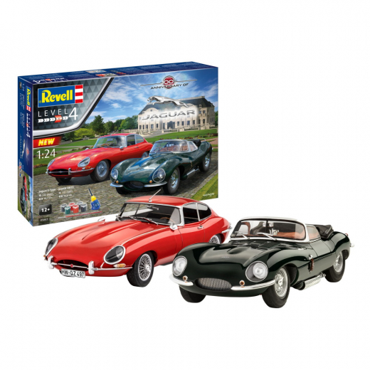Revell - Gift Set Jaguar 100th Anniversary 1:24 ryhmässä PALAPELIT / Mallirakennus / Revell / Vehicles @ Spelexperten (R-05667)