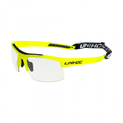 Unihoc - Eyewear Energy Kids Neon Yellow ryhmässä ULKOPELIT / Salibandy @ Spelexperten (R-24470)