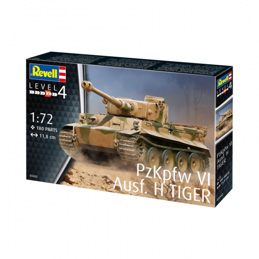 Revell - PzKpfw VI Ausf. H Tiger 1:72 - 180 Pcs ryhmässä PALAPELIT / Mallirakennus / Revell / Combat vehicles @ Spelexperten (R-3262)