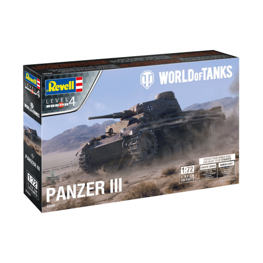 Revell World of Tanks - Panzer III 1:72 - 144 Pcs ryhmässä PALAPELIT / Mallirakennus / Revell / Combat vehicles @ Spelexperten (R-3501)