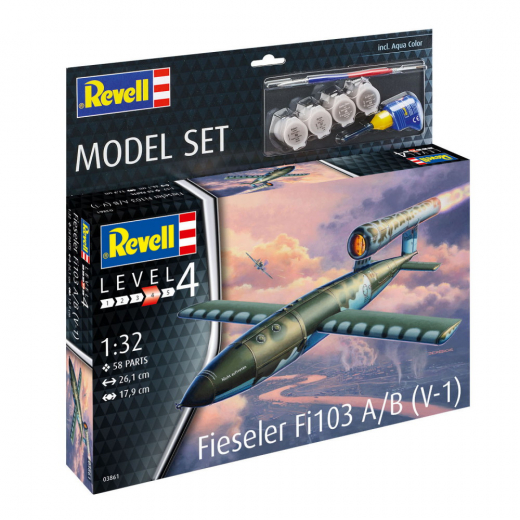 Revell Model Set - Fieseler Fi103 A/B (V-1) 1:32 - 58 Pcs ryhmässä PALAPELIT / Mallirakennus / Revell / Vehicles @ Spelexperten (R-3861)
