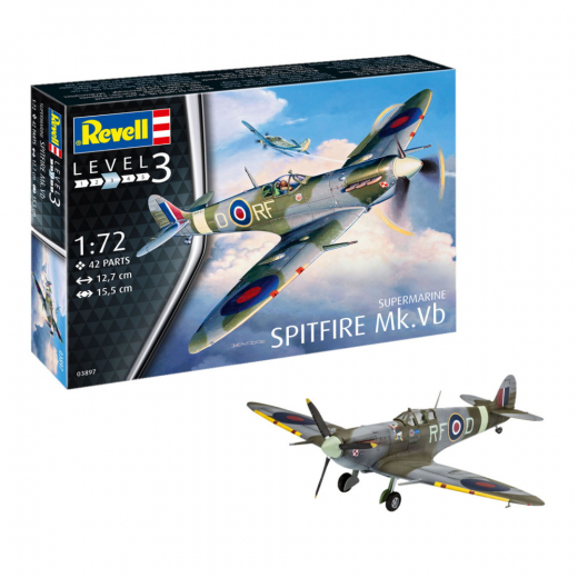 Revell - Spitfire Mk. Vb 1:72 - 42 Pcs ryhmässä PALAPELIT / Mallirakennus / Revell / Combat vehicles @ Spelexperten (R-3897)