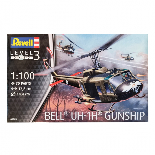 Revell - Bell UH-1H Gunship 1:100 - 70 Pcs ryhmässä PALAPELIT / Mallirakennus / Revell / Combat vehicles @ Spelexperten (R-4983)